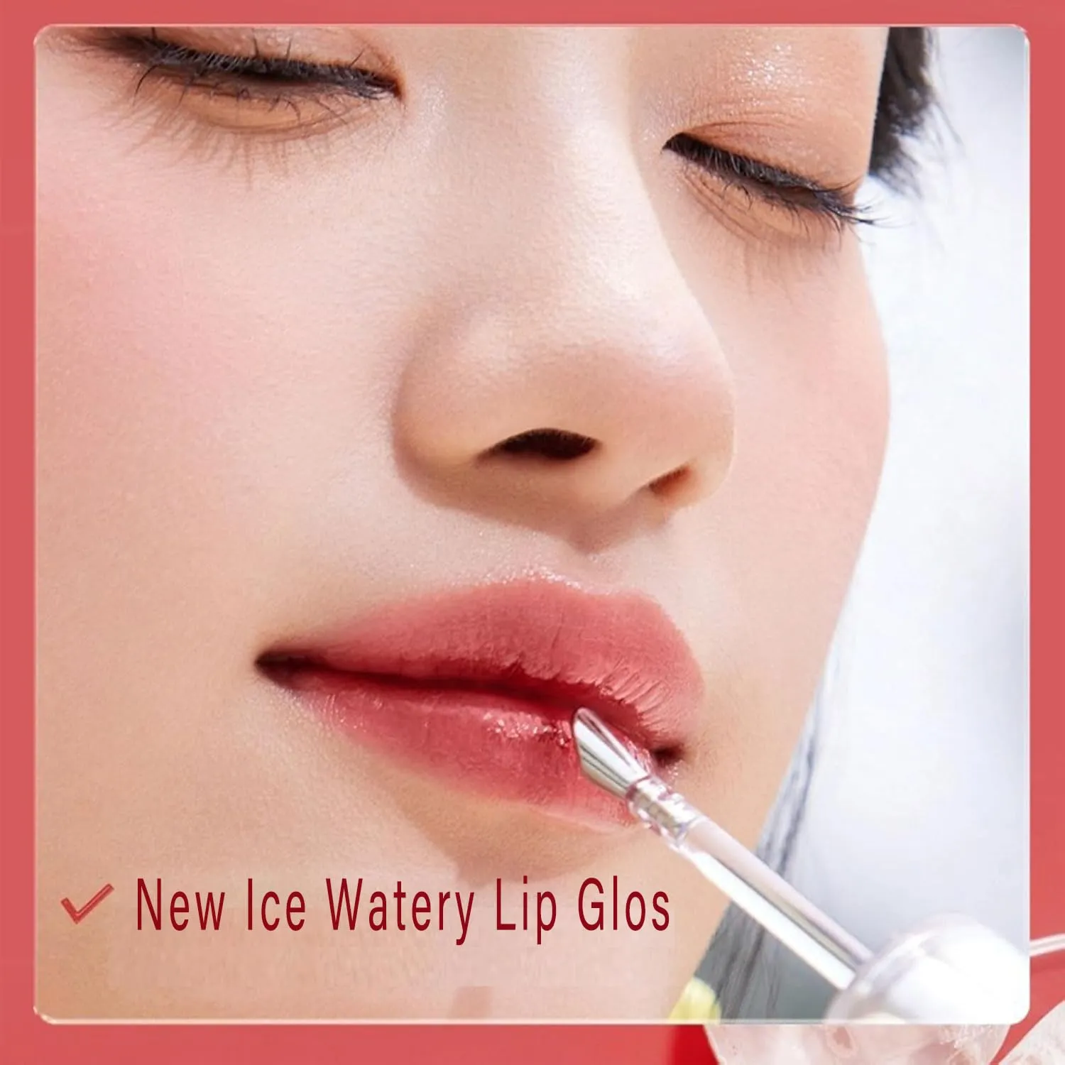 Ice Watery Lip Gloss,Mirror Tea Light Lip Glaze,Glasting Water Gloss,Lip Gloss Metal Applicator, Lip Hydrating Non-sticky Lip Gloss,Moisturizing Lip Oil No Sticky (13, 1pcs)
