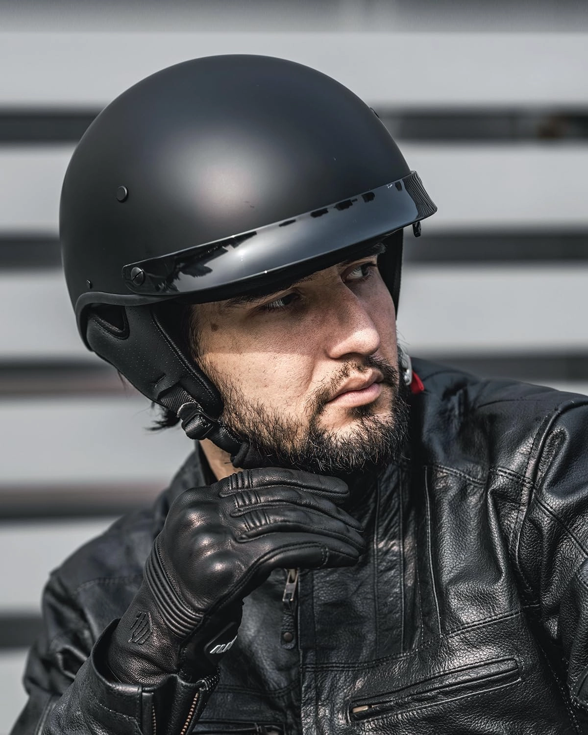 ILM Fiberglass Half Helmet Motorcycle Men Women Adult Open Face Motorcycle Helmes with Sun Visor DOT 731
