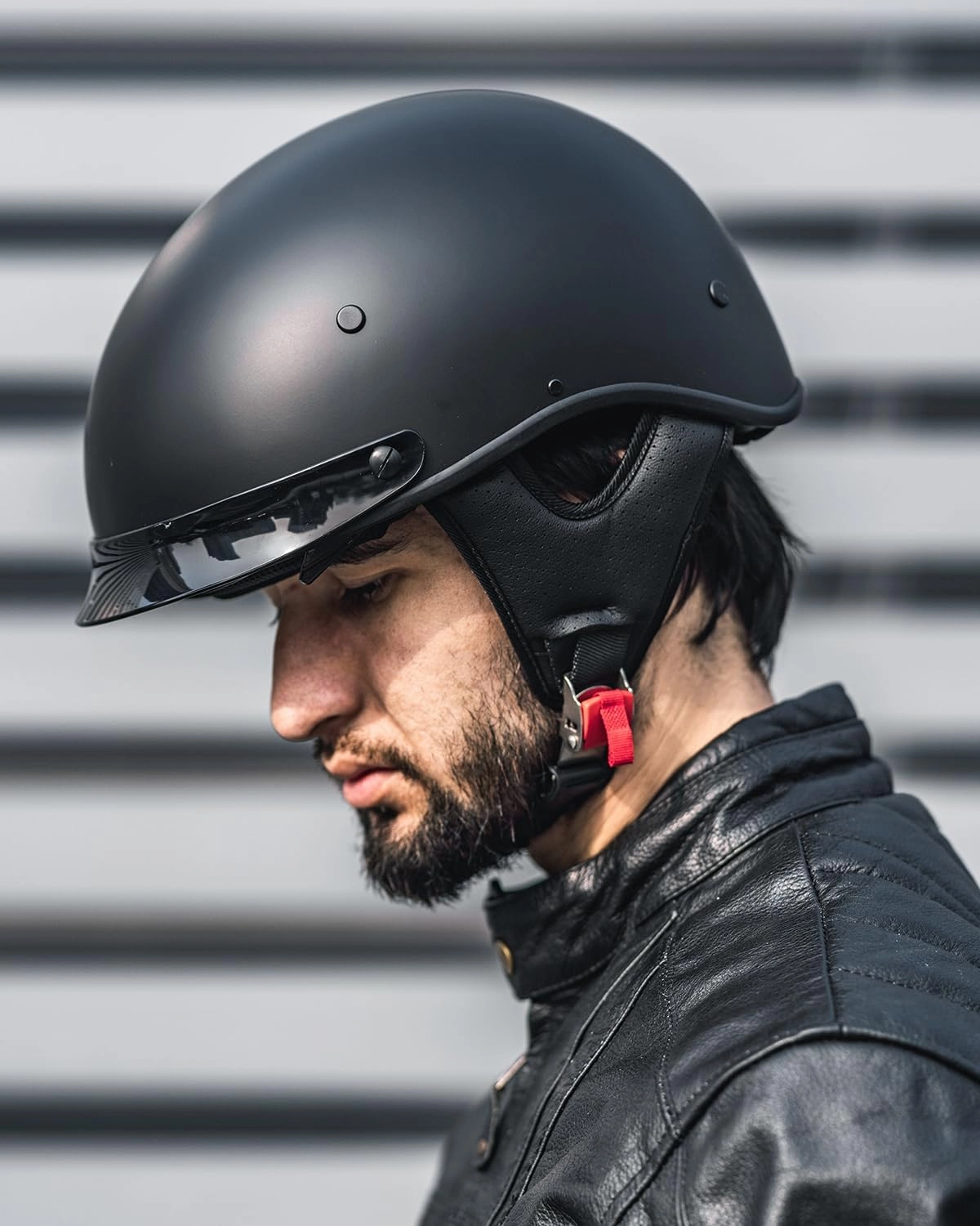 ILM Fiberglass Half Helmet Motorcycle Men Women Adult Open Face Motorcycle Helmes with Sun Visor DOT 731