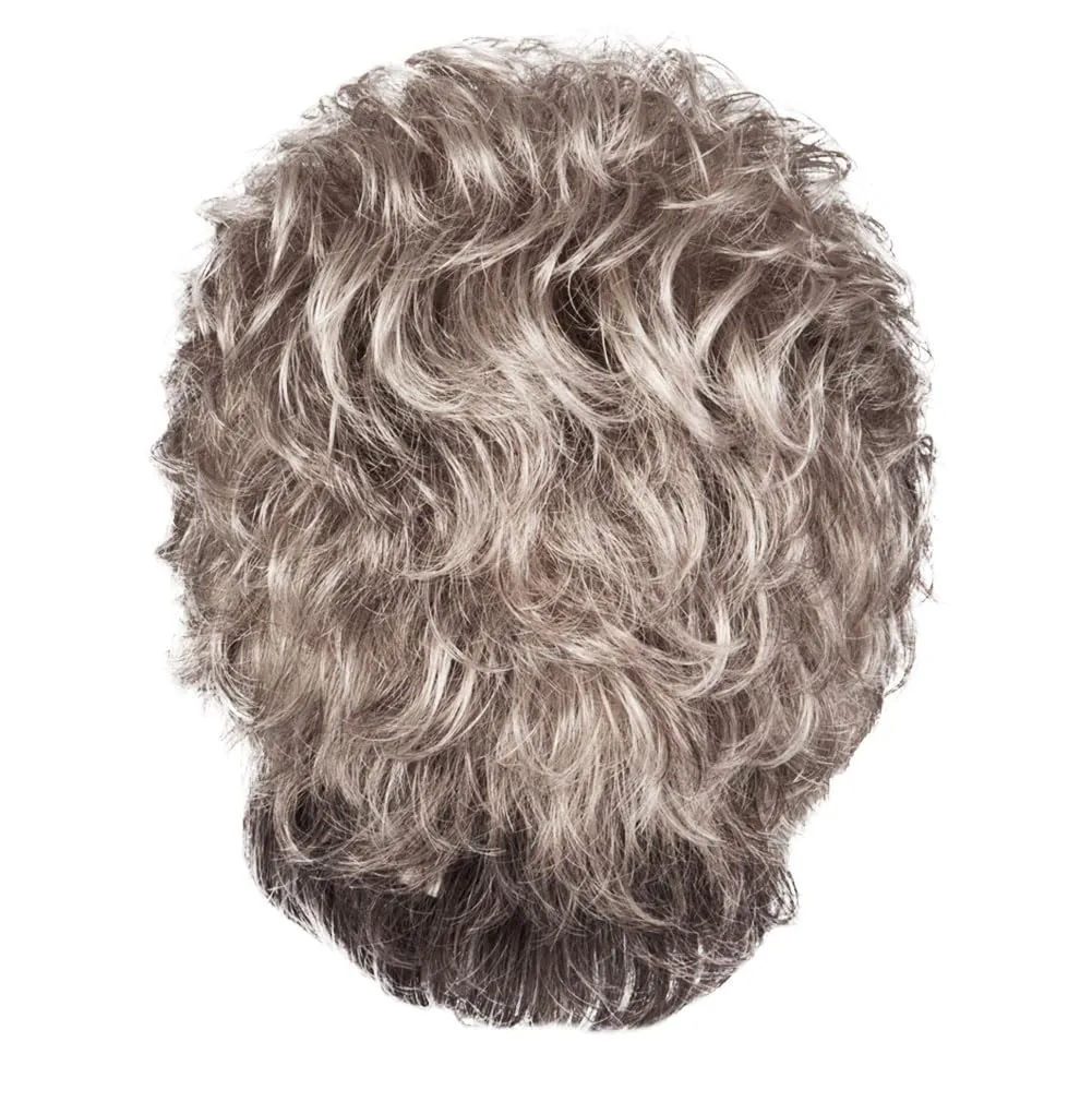 Instinct Luxury Short Wavy Shag Wig With Extended Lace Front by Hairuwear, Petite Average Size Cap, 305C Sugared Smoke