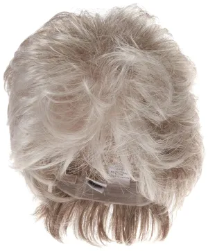 Instinct Luxury Short Wavy Shag Wig With Extended Lace Front by Hairuwear, Petite Average Size Cap, 305C Sugared Smoke