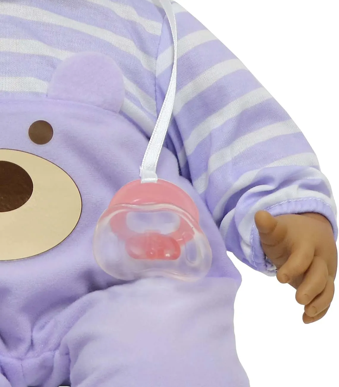 JC Toys ‘Lots to Cuddle Babies’ Hispanic 20-Inch Peach Soft Body Baby Doll and Accessories Designed by Berenguer, Purple, 35019