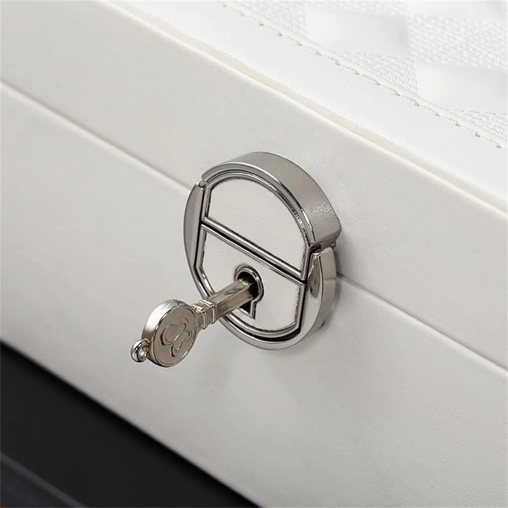 Jewelry Box Locked Storage Watch Necklace Bracelet(Black)