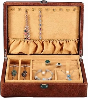 Jewelry Case Jewelry Box Jewelry Display Storage PU Leather Jewelry Case Jewelry Storage Box Earring Ear Ring Necklace Jewelry Organizer Jewelry Orga