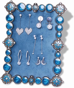 Jewelry Holder Earrings Display Holder Vintage Jewelry Frame Velvet Pad Jewelry Display Stand for Store Earring Display Keychain Display Jewelry Display Stand (Gold AA)