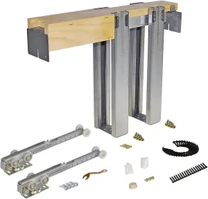 Johnson Hardware 1500 Soft Close Series Commercial Grade Pocket Door Frame for 2x4 Stud Wall (32 inch x 80 inch)
