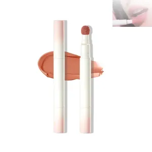 Judydolll Cushion Lip Powder Cream, 2 in 1 Lipstick and Cushion Foundation Moisturizes Plump Fades Lip Lines (#N17)