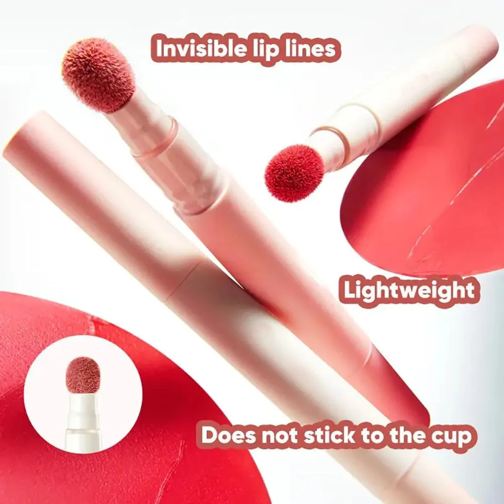 Judydollll Cushion Lip Powder Cream, Matte Air Cushion Lip Cream, Long Lasting Waterproof Lippie, Velvet Matte Lipstick (#N17)