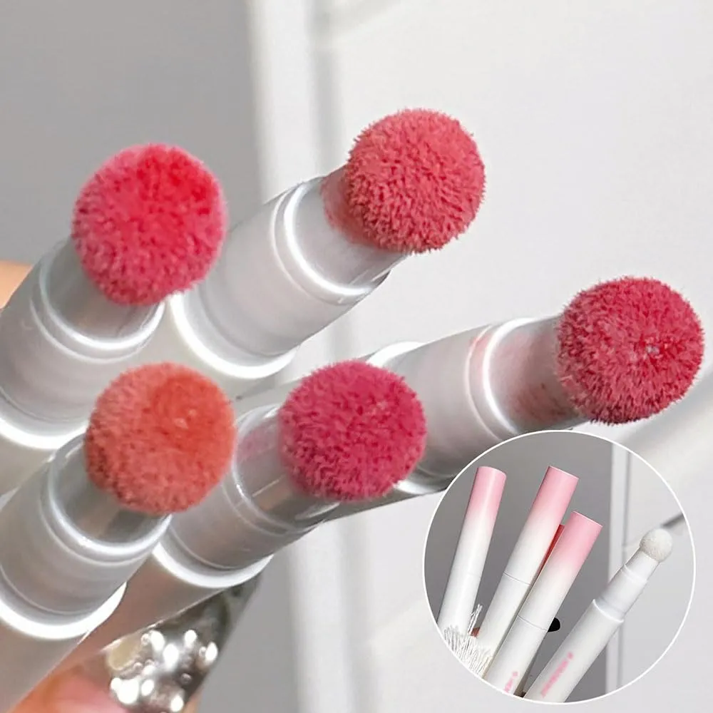Judydollll Cushion Lip Powder Cream, Matte Air Cushion Lip Cream, Long Lasting Waterproof Lippie, Velvet Matte Lipstick (#N17)