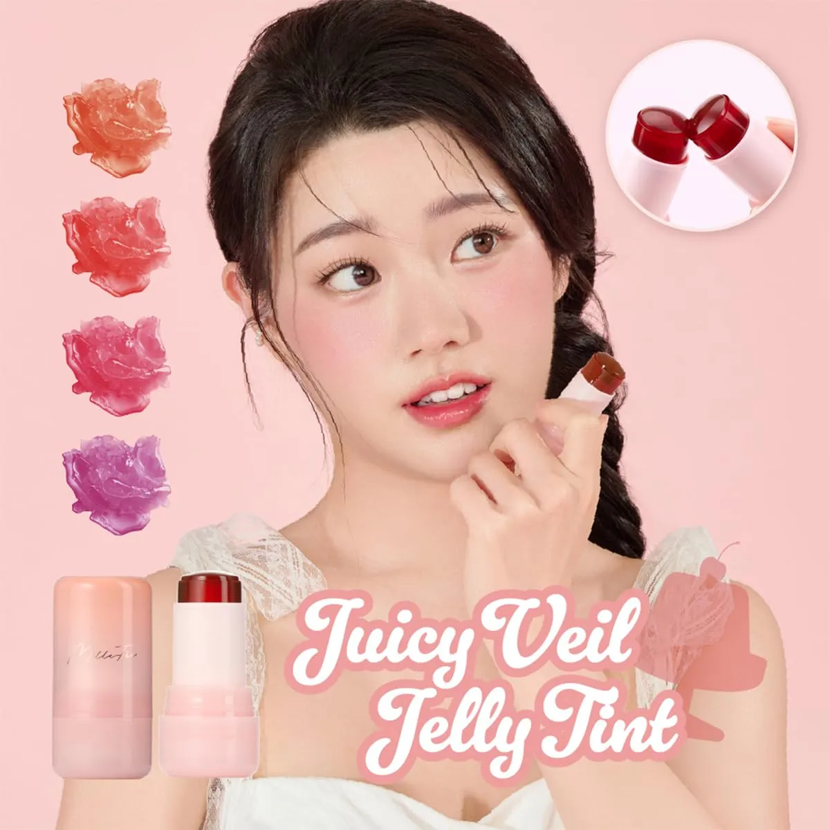 Juicy Veil Jelly Tint 03 Peach Smoothie, cheek, cheektint, cheektint by Jelly, lip and cheektint, cheektint stick
