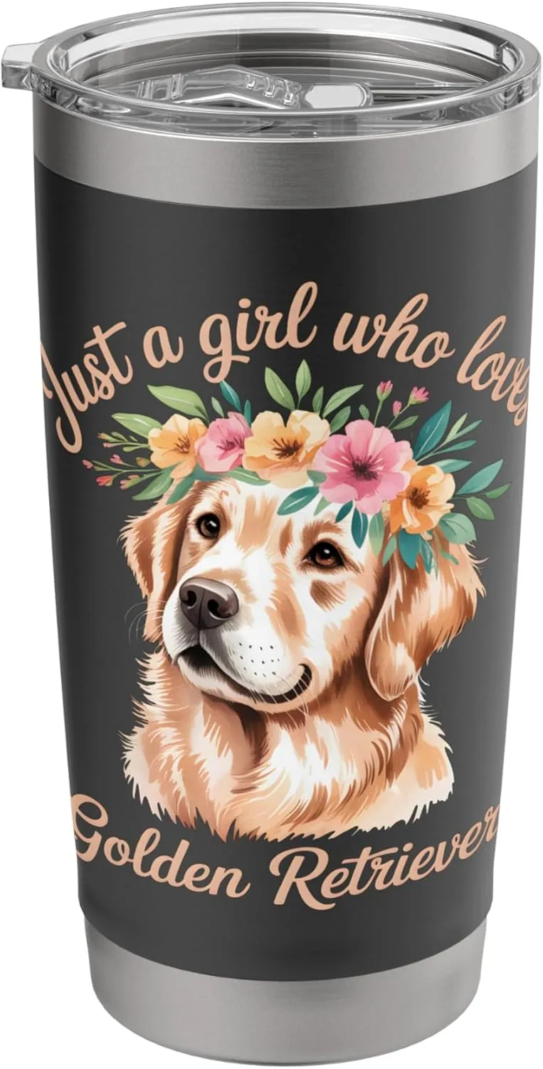 Just a Girl Who Loves Golden Retrievers Stainless Steel Insulated Tumbler