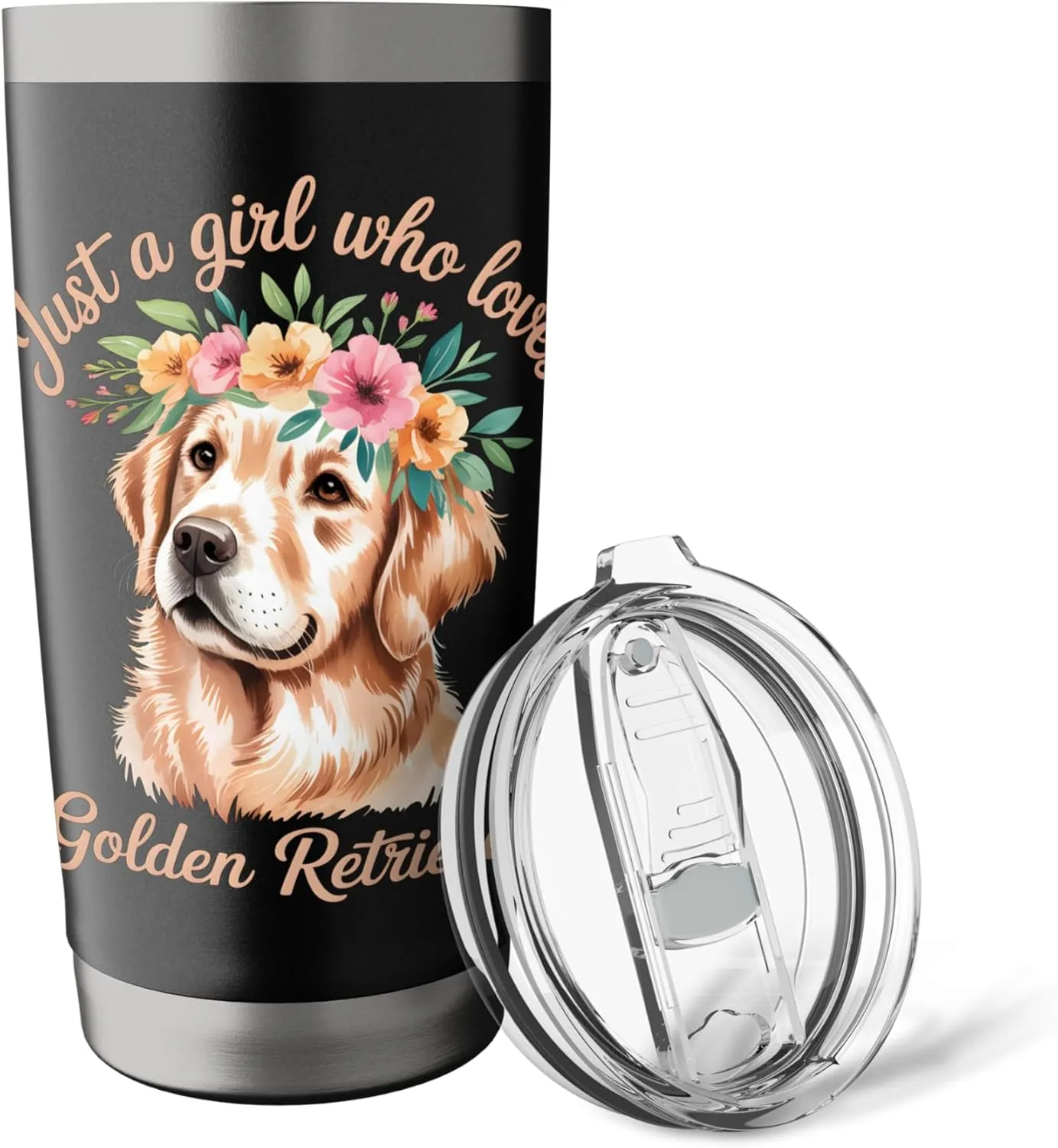 Just a Girl Who Loves Golden Retrievers Stainless Steel Insulated Tumbler