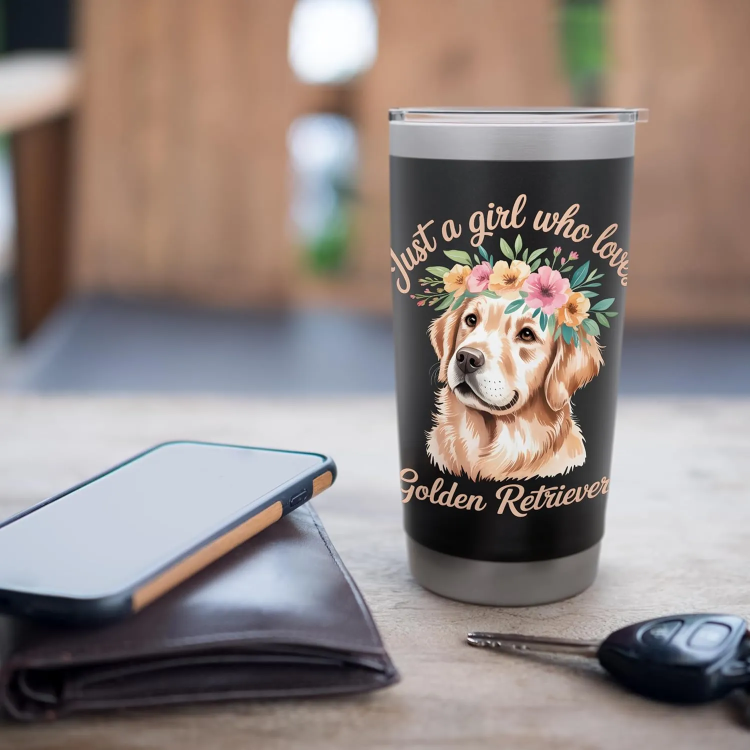 Just a Girl Who Loves Golden Retrievers Stainless Steel Insulated Tumbler