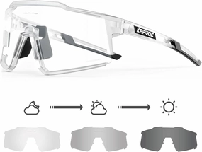 KAPVOE Photochromic Cycling Glasses MTB Clear Mountain Bike Transition Bicycle Sunglasses for Men Women - K9022