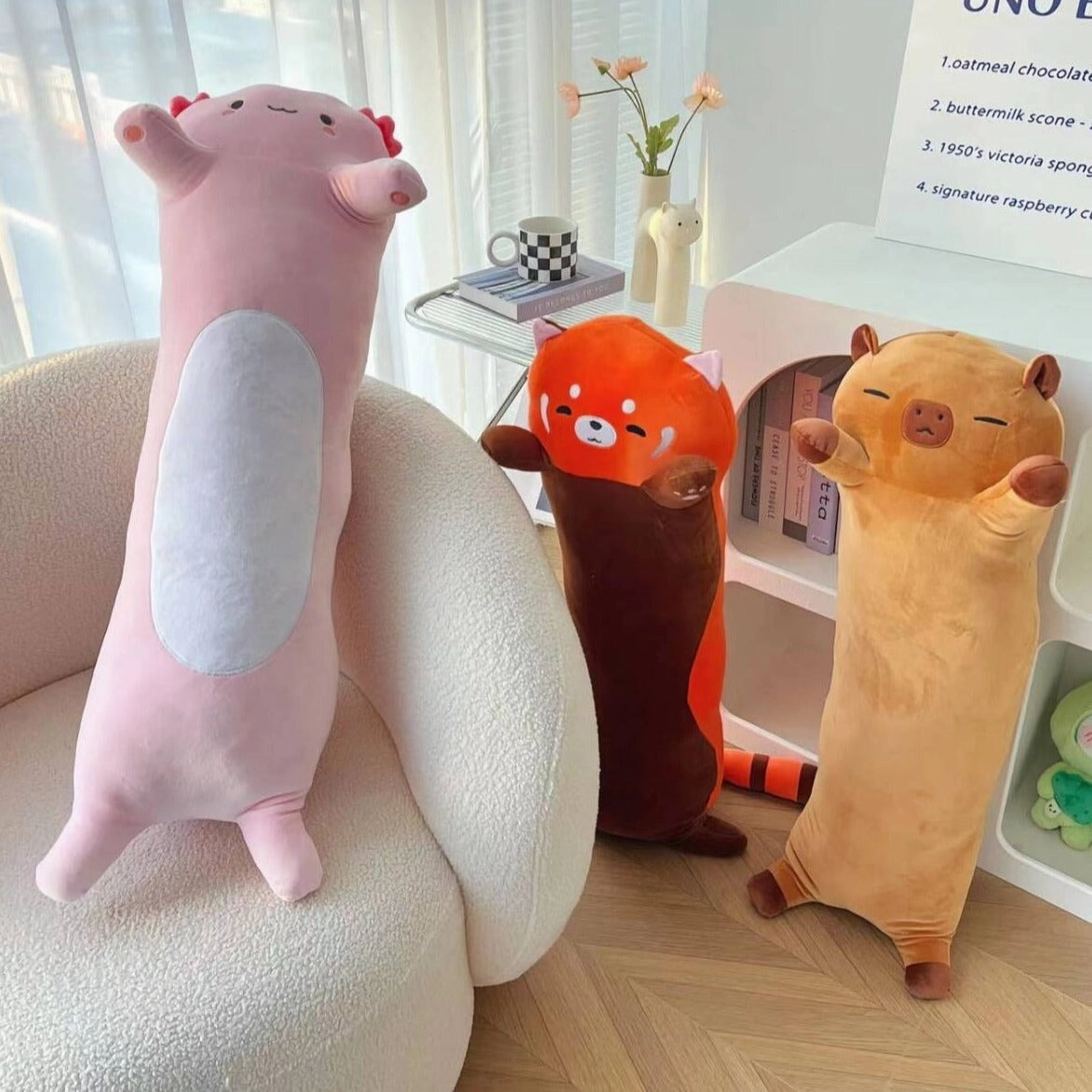 Kawaiies® Long Snuggly Chai Red Panda Axolotl Capybara Plushies
