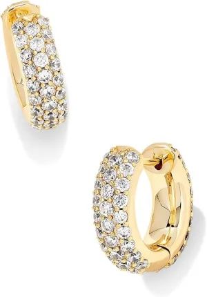 Kendra Scott Mikki Pave Huggie Earrings, Fashion Jewelry For Women