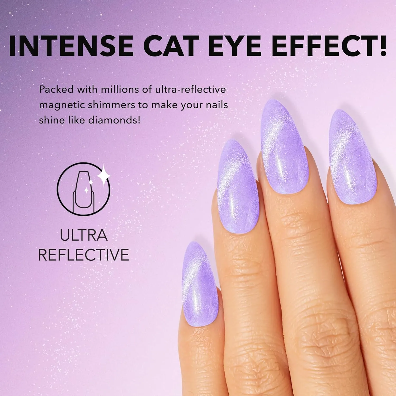 KIARA SKY Gel Polish MagneticFX Magnetic Cat Eye Effect Soak Off 0.5 fl oz, Berry Haze (lilac purple)