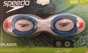 Kids Speedo Splasher Goggles - Blue/Clear