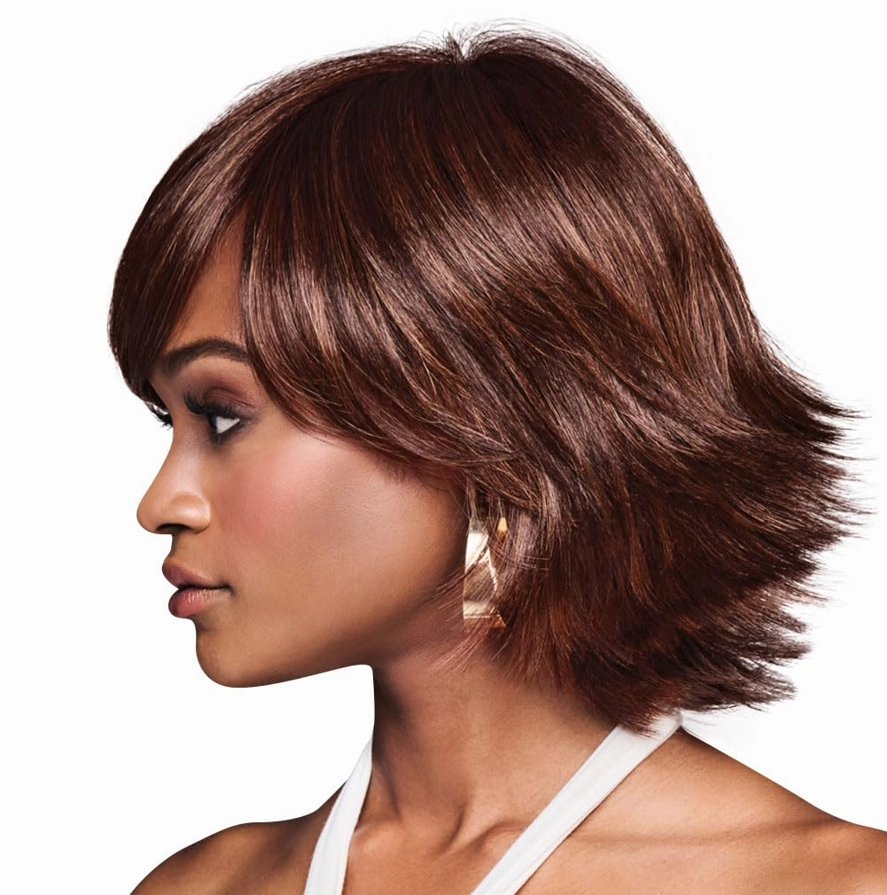 Kim Kimble Chloe Mid-Length Textured Shag Wig, Average Cap, MC30 130SS Cherry Cola