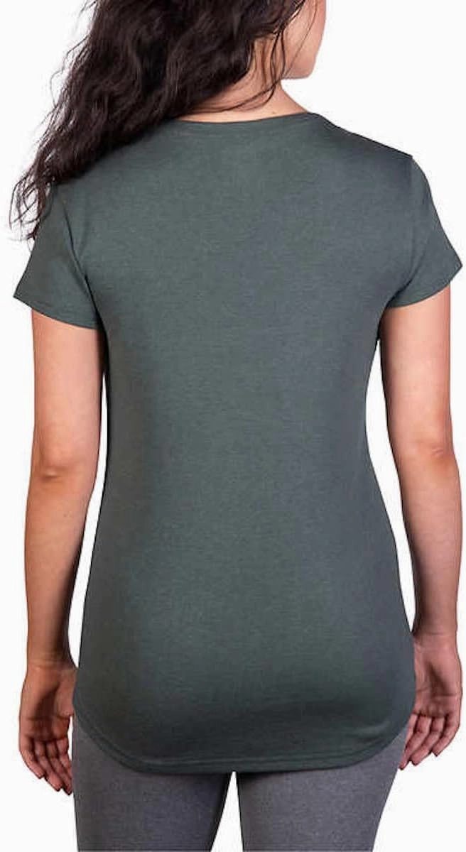 Kirkland Signature Women's Scoop Neck Pima Cotton Short Sleeve T-Shirt, Peach