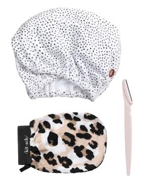 Kitsch Dermaplaning Tool, Exfoliating Glove & Microfiber Hair Towel Wrap with Discount