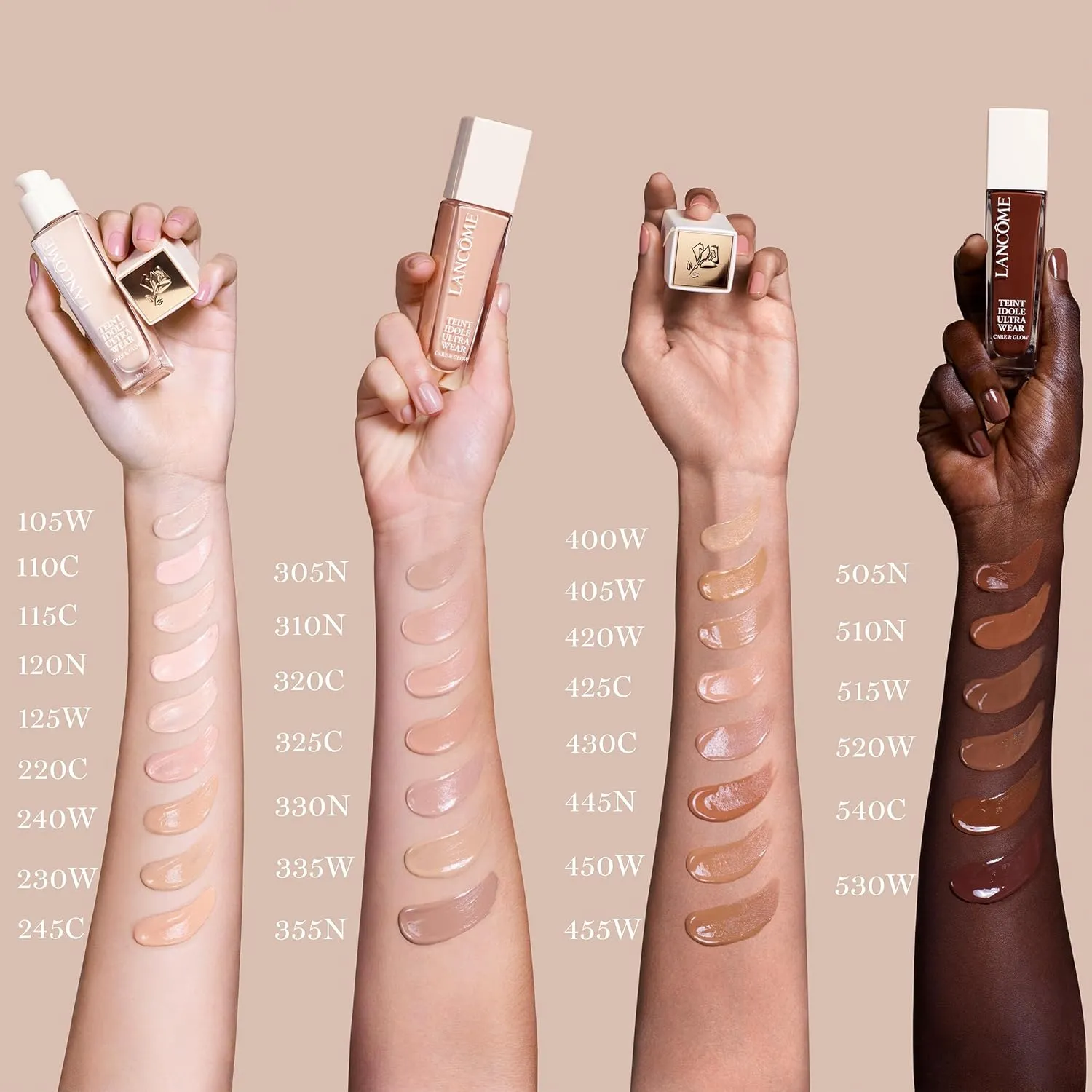 Lancôme Teint Idôle Ultra Wear Care & Glow Foundation for Up to 24H Healthy Glow - SPF27 - Medium Buildable Coverage & Natural Glow Finish