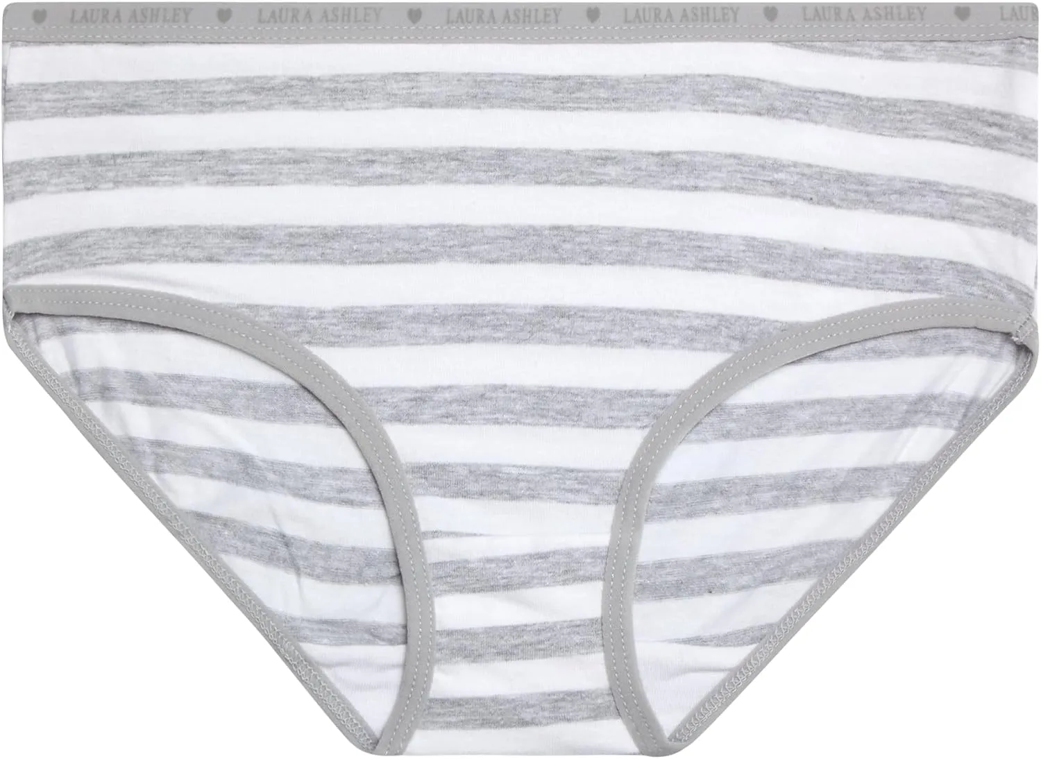 Laura Ashley Girls Underwear Briefs - 5 Pack Soft Comfort Stretch Breathable Cotton Underwear Panties for Girls (Sizes:4-12)
