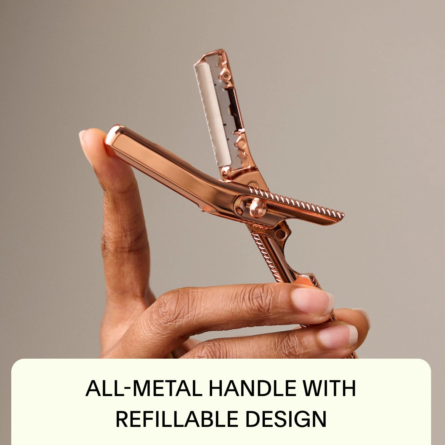 Leaf Shave | The Leaf Dermaplaner, Black - All-Metal, Reuseable Dermaplaning Razor and Exofliating Tool for Women