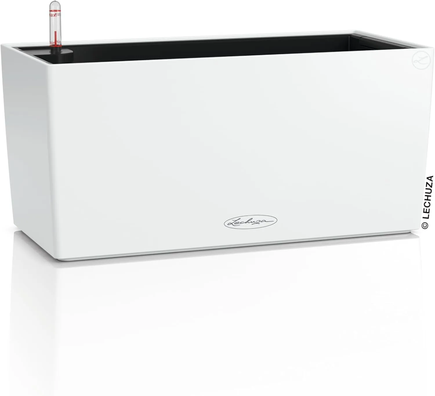 Lechuza - Balconera Colour 40 Planter, Balcony Box with Watering System, Water Level Indicator and Plant Insert, Matte Surface, 40 x 19 x 19 cm, 15479