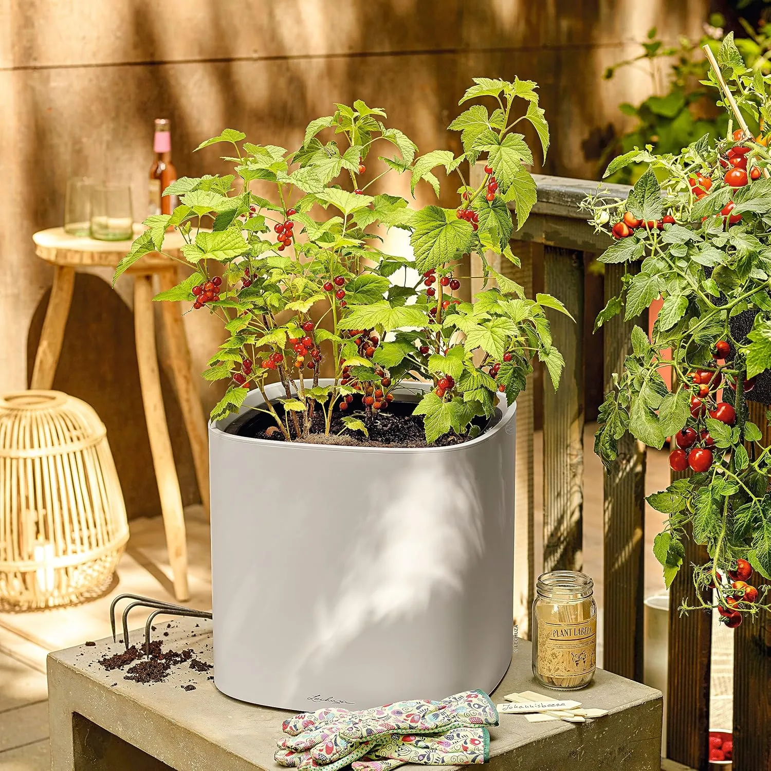 Lechuza PILA Colour Planter Light Grey 15904