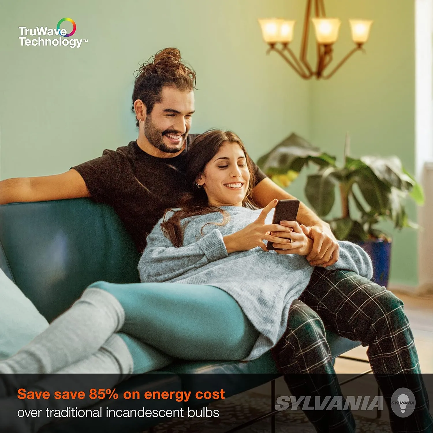 LEDVANCE Sylvania LED TruWave Natural Series Décor Light Bulb, B10, 40W = 4W, Candelabra Base, Dimmable, 350 Lumens, Clear, 2700K, Soft White - 12 Pack (41765)