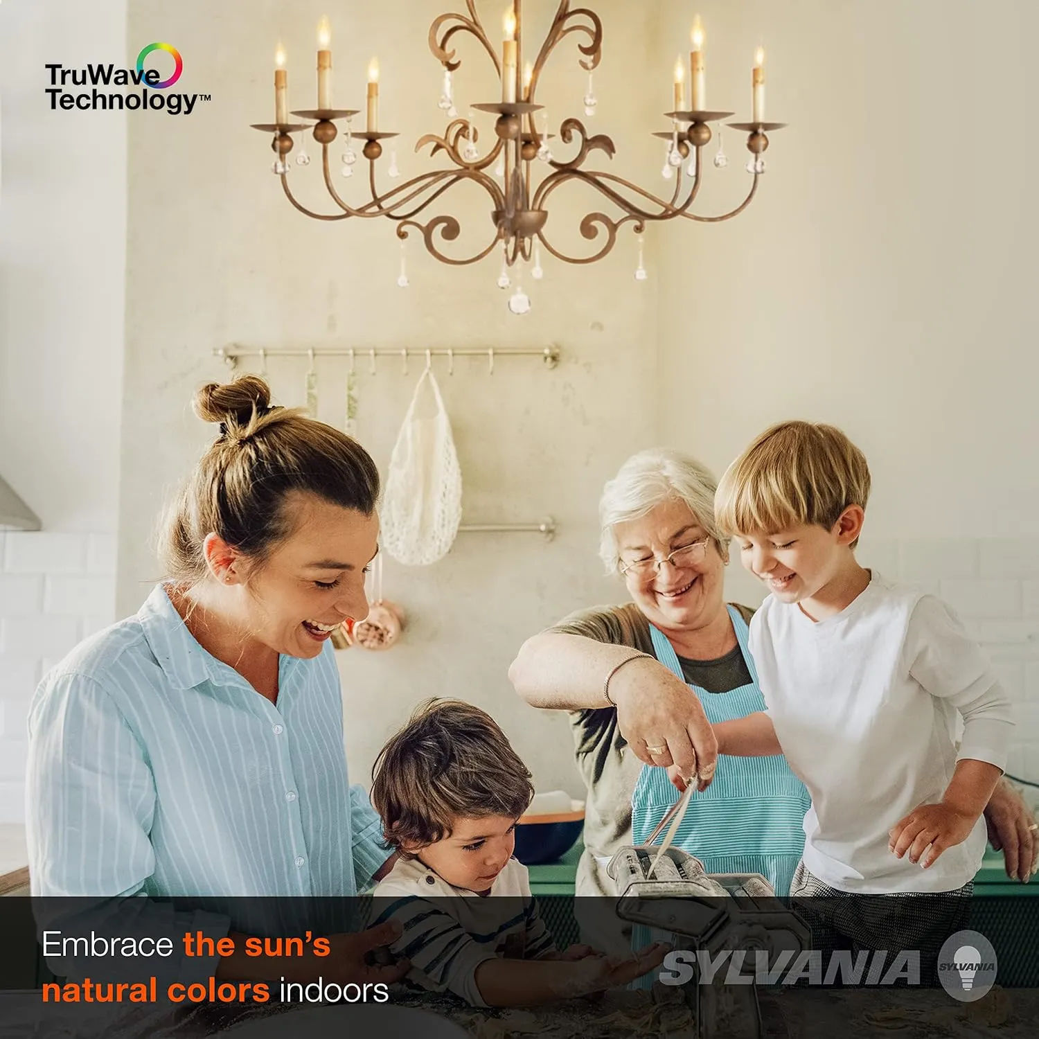 LEDVANCE Sylvania LED TruWave Natural Series Décor Light Bulb, B10, 40W = 4W, Candelabra Base, Dimmable, 350 Lumens, Clear, 2700K, Soft White - 12 Pack (41765)