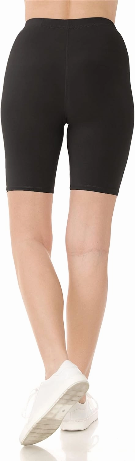 Leggings Depot High Waisted Buttery Soft Fashion Biker Shorts for Women (Available in Plus Size)