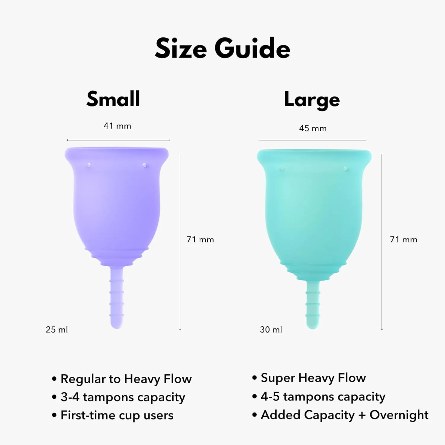 Lena Sensitive Menstrual Cup, Soft Reusable Period Cup, Tampons,Period Underwear and Menstrual Pads Alternative, Feminine Care, FSA Eligible, Silicone Menstrual Cups, Made in USA, Large, Clear