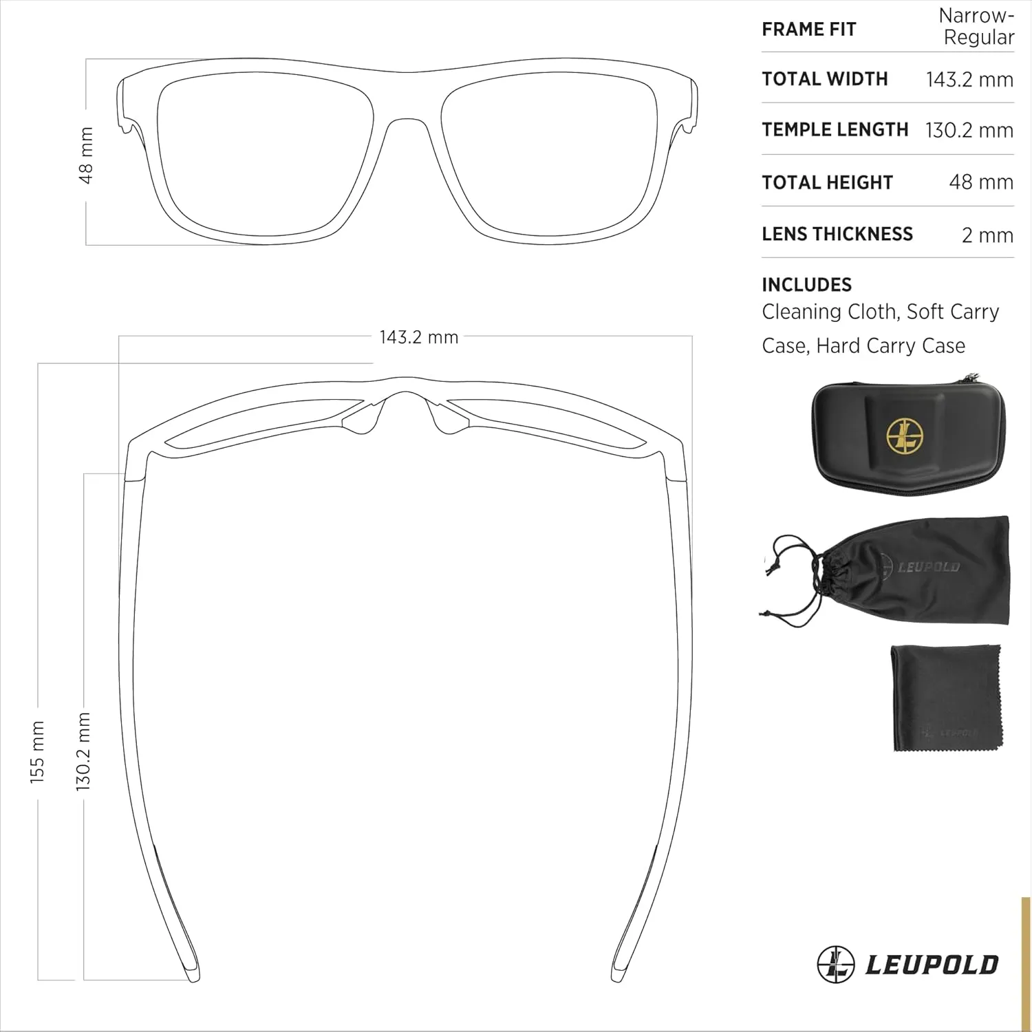 Leupold Katmai Performance Eyewear Sunglasses with Polarized Lenses DiamondCoat Shatterproof Lenses w/ in-Fused Polarization