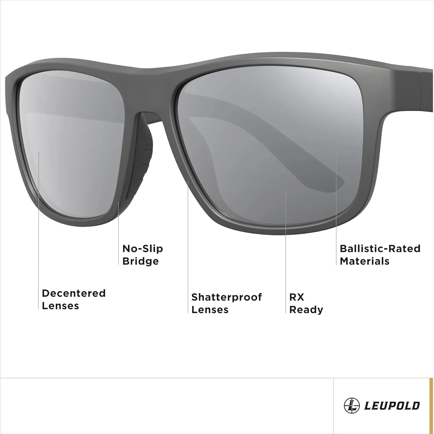 Leupold Katmai Performance Eyewear Sunglasses with Polarized Lenses DiamondCoat Shatterproof Lenses w/ in-Fused Polarization