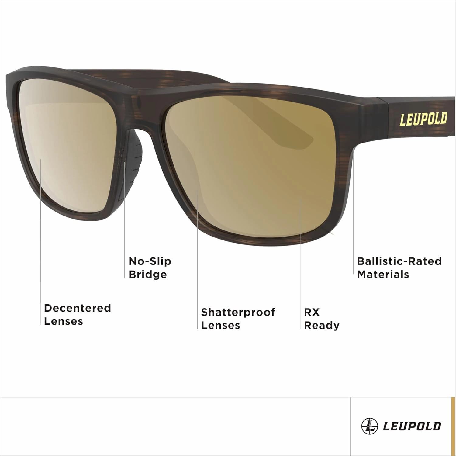 Leupold Katmai Performance Eyewear Sunglasses with Polarized Lenses DiamondCoat Shatterproof Lenses w/ in-Fused Polarization