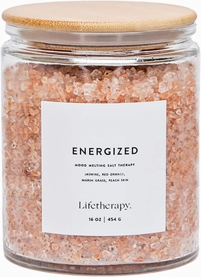 Lifetherapy Himalayan & Dead Sea Salt Soak – Energized | Clean, Skin-Loving Formula | Vegan & Gluten Free Hydrating | Nourishing Vitamins & Minerals | Bath Salts | Thoughtfully Crafted Fragrance 16oz.