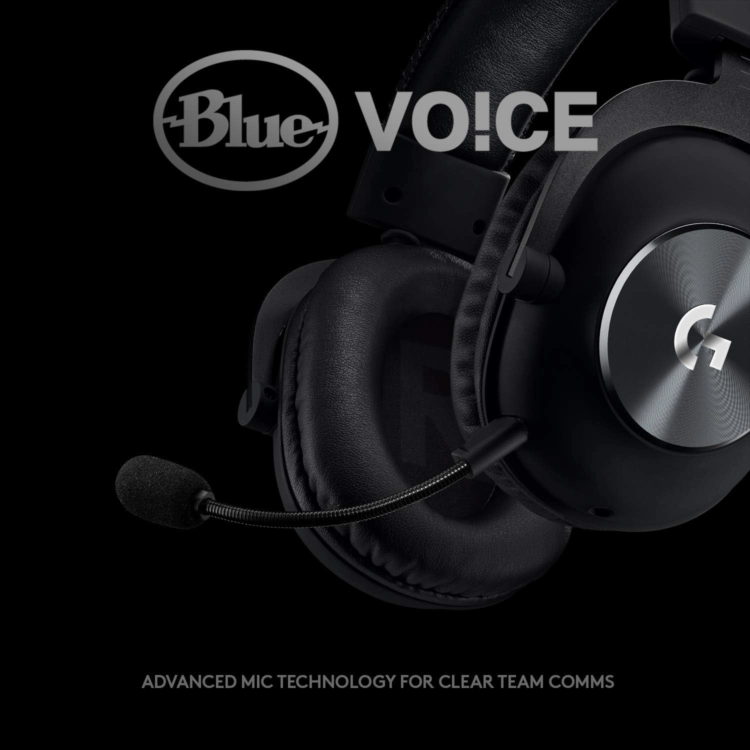 Logitech G Pro X Wired Gaming Headset: Blue VO!CE Detachable Boom Mic, DTS 7.1, 50 mm Drivers, USB/3.5mm Aux, Spare Memory Foam Ear Pads, USB DAC & Bag Included, for PC, Xbox, PS5, PS4 - Black