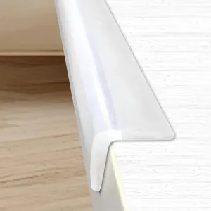 Loiion Edge Protector, 100% Silicone, Soft Corner Protectors for Kids, Pre-Tape Adhesive, Baby Proofing for Furniture, Cabinet Bumper (16.4ft, Clear)