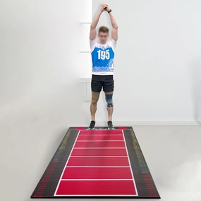 Long Jump Mat Soft Rubber Physical Training Board, Shock Absorbing Jump Rope Mat, Kids/Adults Standing Long Jump Exercise Pad for Stretching Exercises(Color:Adults (350 x 80 cm))