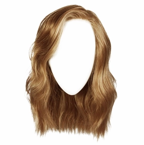 Love Wave Layered Shoulder-Length Wig With Soft Barrel Curled Waves by Hairuwear, Average Cap, GL11-25SS Honey Pecan