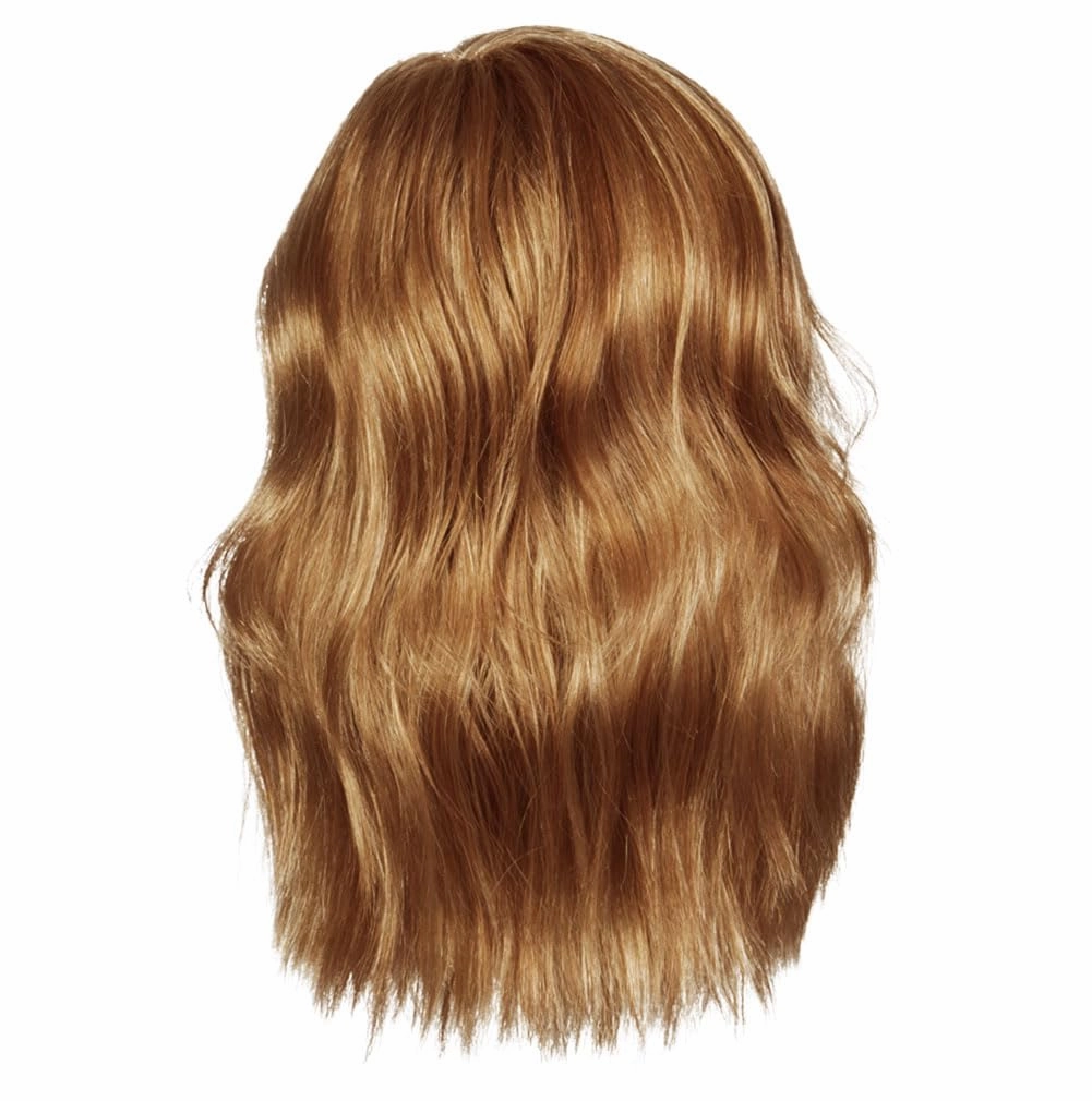 Love Wave Layered Shoulder-Length Wig With Soft Barrel Curled Waves by Hairuwear, Average Cap, GL11-25SS Honey Pecan