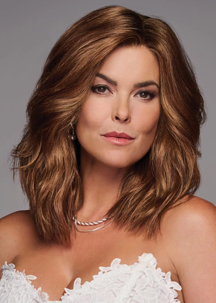 Love Wave Layered Shoulder-Length Wig With Soft Barrel Curled Waves by Hairuwear, Average Cap, GL1-2 Double Espresso