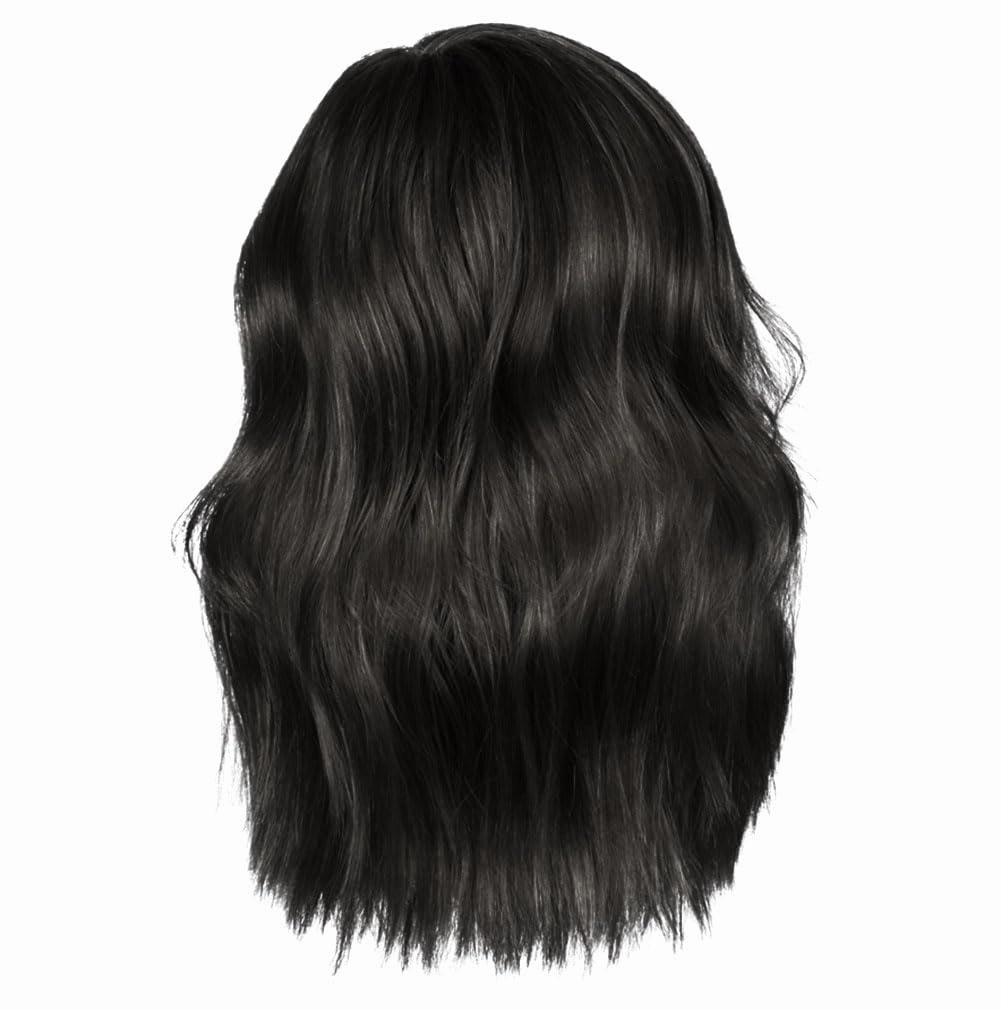 Love Wave Layered Shoulder-Length Wig With Soft Barrel Curled Waves by Hairuwear, Average Cap, GL1-2 Double Espresso