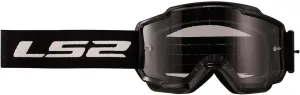 LS2 Helmets Charger Motorcycle OTG Goggle (Black with Clear Lens)