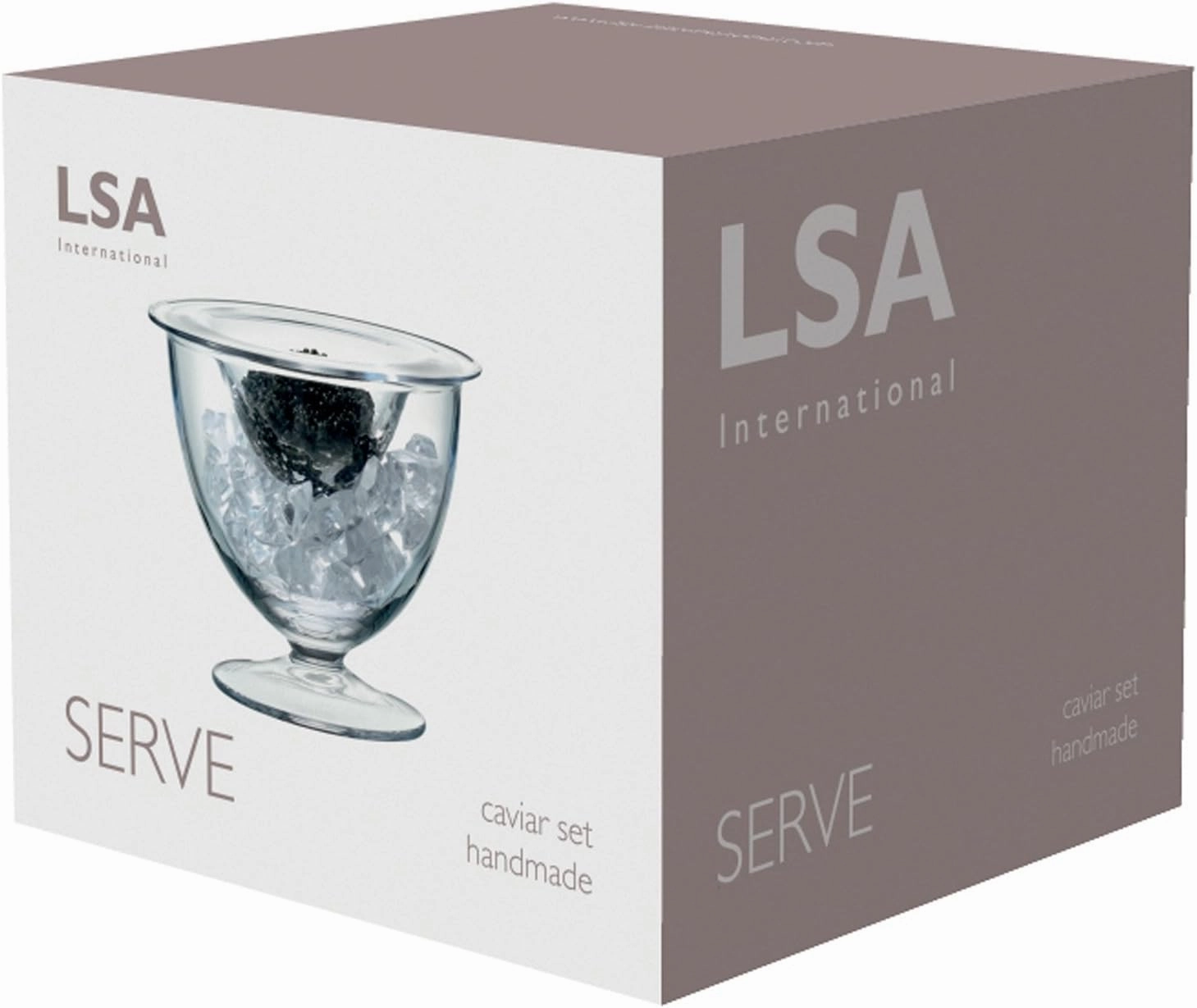 LSA SZ18 Serve Caviar Set Ø5.5in/H5in Clear