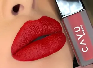 Luminé Lip Stain Long-Lasting, Hydrating, Lightweight Liquid Lip Color – Smudge-Resistant, Buildable Color, Vegan, Clean Beauty Formula – Stunning Shades (Velvet Red)