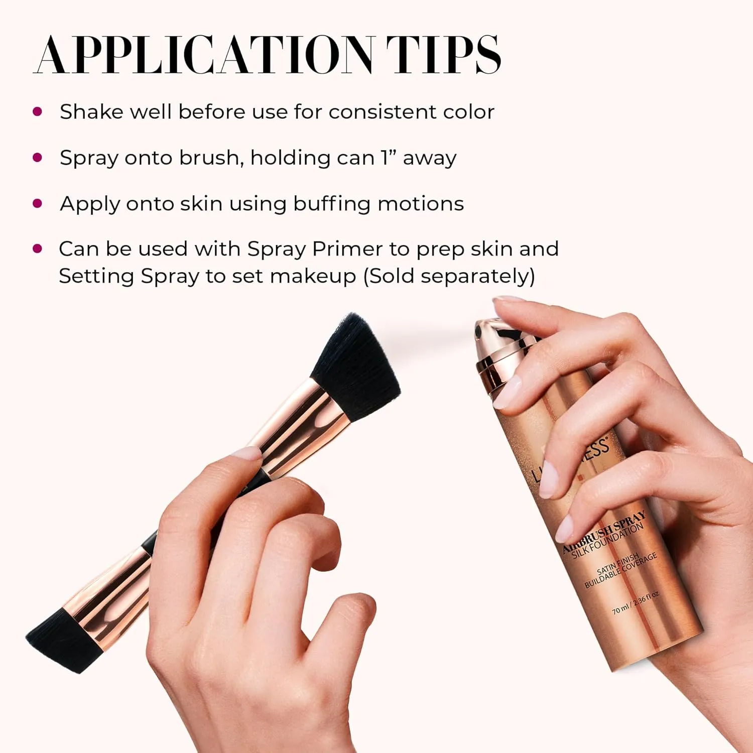 LUMINESS Silk Airbrush Spray Foundation - Full Coverage Foundation - Formula Hydrates & Moisturizes with Hyaluronic Acid, Aloe Vera & Hydrolyzed Silk (Shade - Deep Rich)
