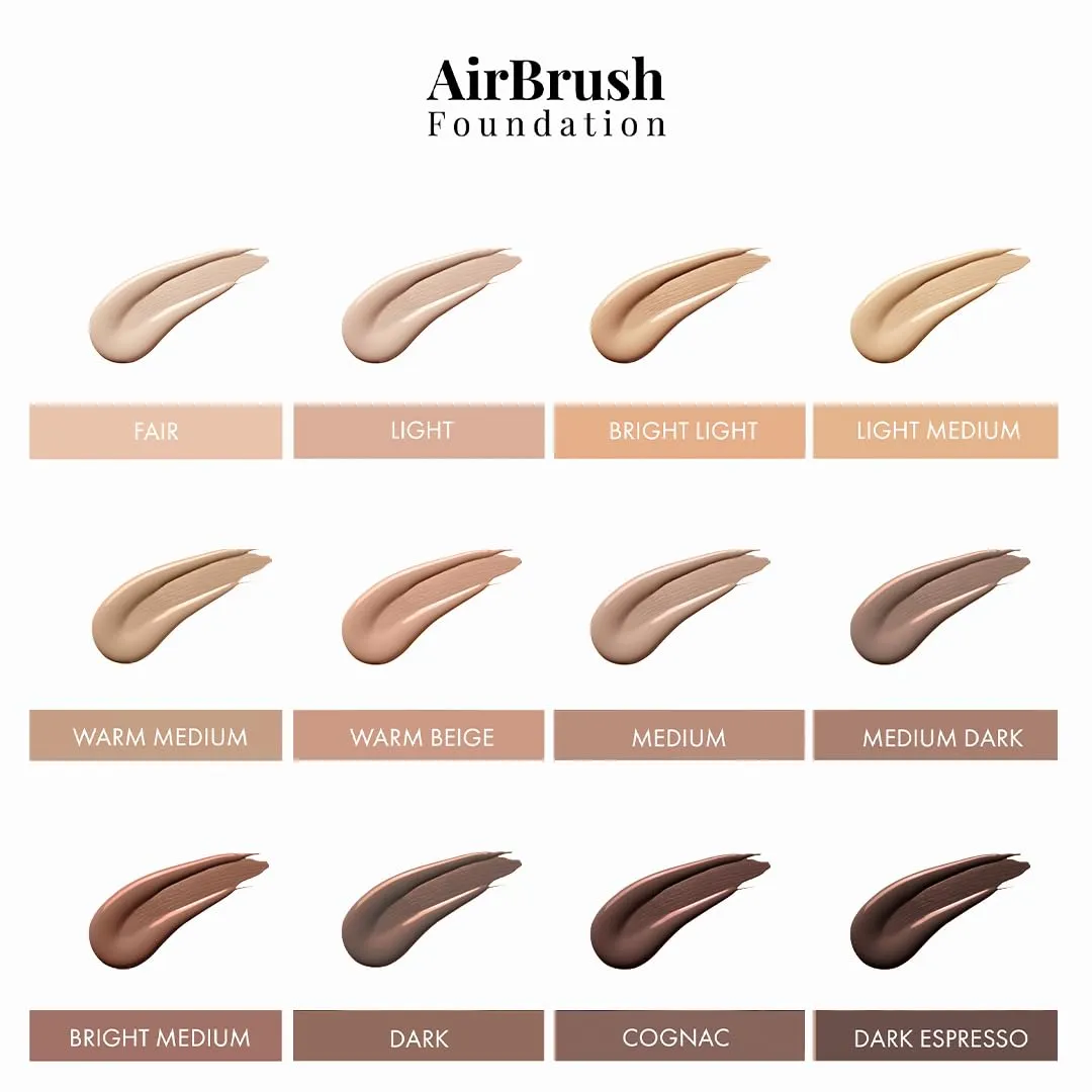 MagicMinerals AirBrush Foundation Set by Jerome Alexander - Complete 5pc Spray Makeup Set with Foundation, Primer, and Setting/Finishing Spray - for Smooth, Radiant Skin (Fair)